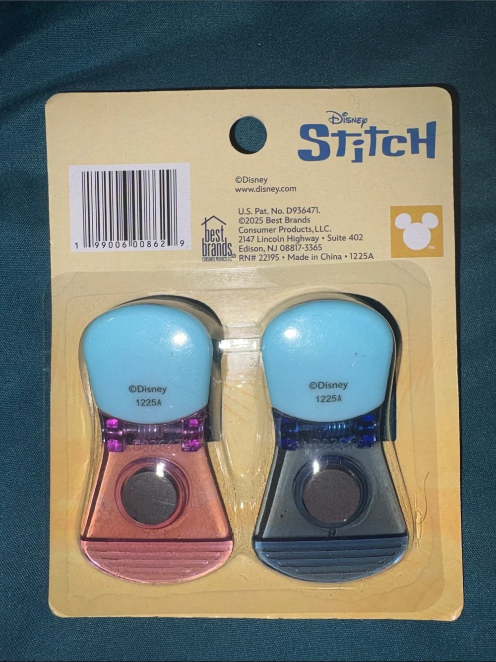 Disney Stitch Egg Timer, Magnetic Clips & Sponge-